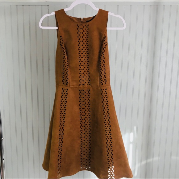 Mossimo Supply Co. Dresses & Skirts - Mossimo Suede Dress Small with Fitted Waist